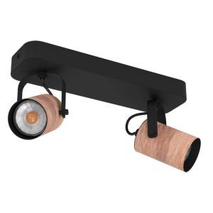 Spot plafond en bois noir, Thierry