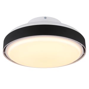 Ventilateur de plafond noir en plastique, Madhavi, 40W, blanc chaud à froid réglable LED, avec télécommande