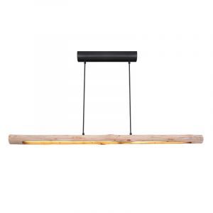 Suspension en bois marronne, Abbas, 25W, 3000K LED