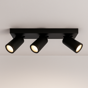 Spot plafond noir moderne, Kenan, IP44