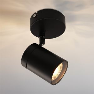 Spot plafond noir moderne, Ciara, IP44