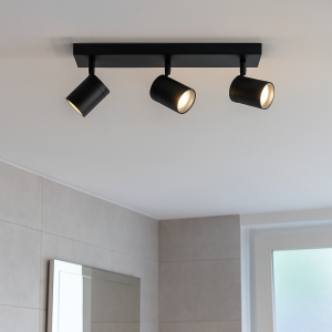 Spot plafond noir moderne, Ciara, IP44