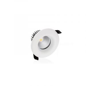 Downlight blanc en verre, Rexe, 9W, 4000K LED, IP65