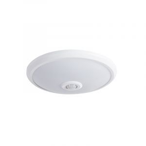 Plafonnier avec capteur blanc en plastique, Leopold, 14W, 4000K LED
