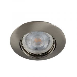 Spot encastré argenté en aluminium, Rudo