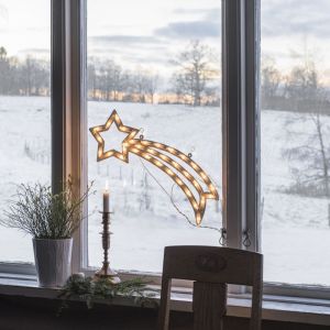 Étoile LED silhouette de Noël, éclairée des deux côtés par 35 LED