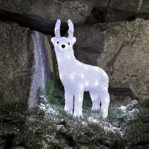 Renne de Noël en acrylique, LED - hauteur 38 cm