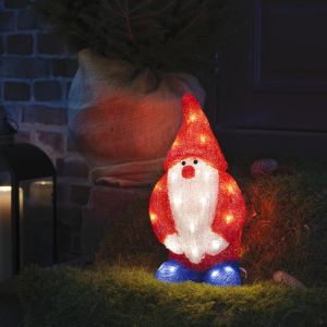 Figure de noël 3d rouge acrylique, Kerstman, 2W, 4000K LED, IP44