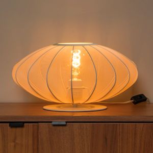 Lampe de table moderne beige, Corina, avec interrupteur