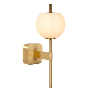 Applique salle de bain rétro dorée, Elda, IP44