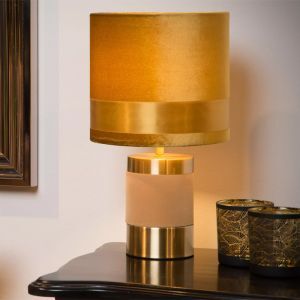 Lampe de table rétro jaune, Extravaganza Frizzle, avec interrupteur