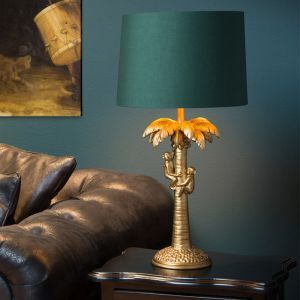 Lampe de table rétro dorée, Extravaganza Coconut, avec interrupteur