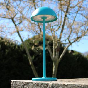 Lampe de table extérieur rétro bleue, Joy, 1,5W, 3000K LED, IP54, avec variateur tactile