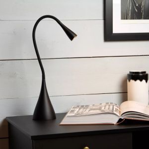 Lampe de bureau moderne noire, Zozy, 3W, 3000K LED, gradable en 3 étapes