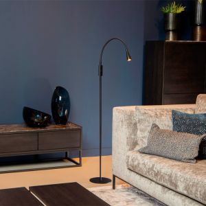 Lampadaire liseuse moderne noir, Zozy, 3W, 3000K LED, gradable en 3 étapes