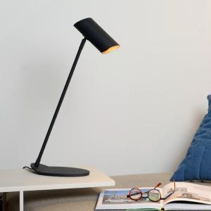 Lampe de bureau moderne anthracite, Hester, avec interrupteur