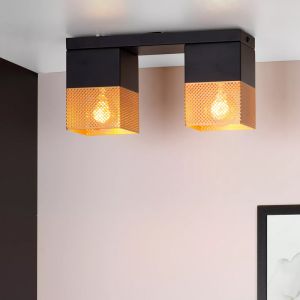Lampe plafond moderne dorée, Renate