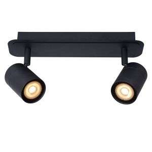 Spot plafond salle de bain moderne noir, Lennert, IP44