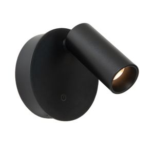 Applique murale rechargeable moderne noire, Toni, 2W, 2700-4000K, avec variateur tactile
