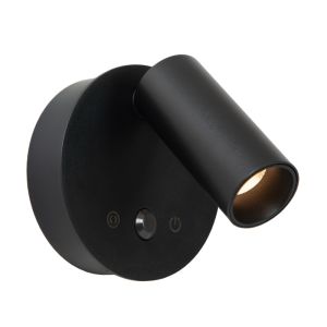 Applique murale rechargeable moderne noire, Toni, 2W, 2700-4000K, avec variateur tactile