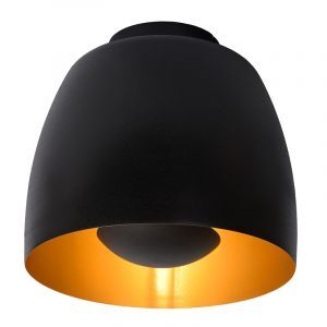 Lampe plafond classique noire, Nolan