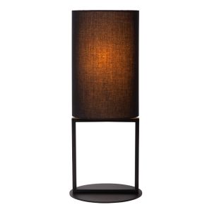 Lampe de table rustique noire, Herman, avec interrupteur