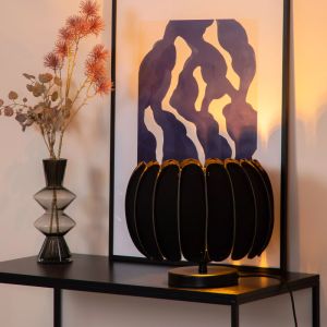 Lampe de table moderne noire, Spencer, avec interrupteur