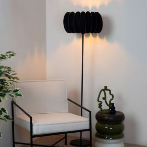 Lampadaire moderne noir, Spencer, avec interrupteur