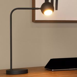 Lampe de table rechargeable moderne noire, Comet, 3W, 2700K LED, avec variateur tactile