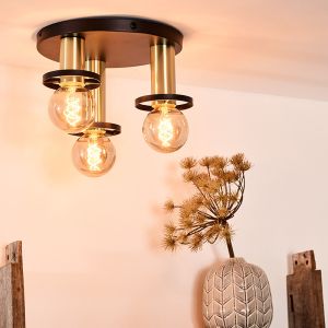 Lampe plafond moderne dorée, Anaka