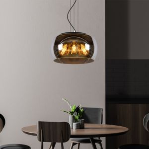 Suspension moderne grise, Olivia