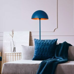 Lampadaire moderne bleu, Siemon, avec interrupteur