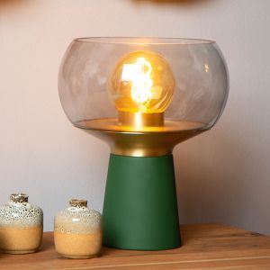 Lampe de table rétro verte, Farris, avec interrupteur
