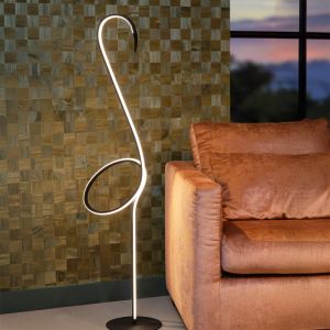 Lampadaire moderne noir, Flamingo, 14W, RGB LED, avec télécommande