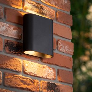 Applique up and down moderne noire, Atila, 5W, 2700K LED, IP54