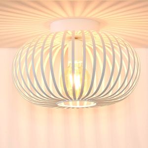Lampe plafond rétro blanche, Manuela