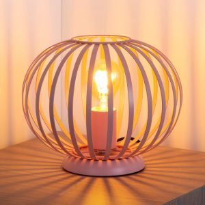Lampe de table moderne rose, Merlina, avec interrupteur