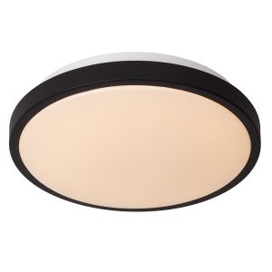 Plafonnier salle de bain moderne noir, Dasher, 12W, 2700K LED, IP44