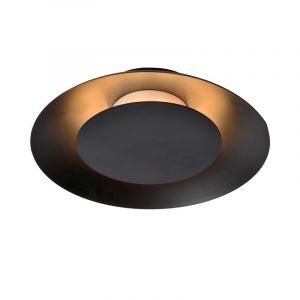 Lampe plafond moderne noire, Foskal, 6W, 2700K LED