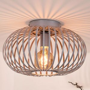 Lampe plafond rétro grise, Manuela