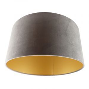 Abat-jour en velours d'or Melanie, Tissu, moderne