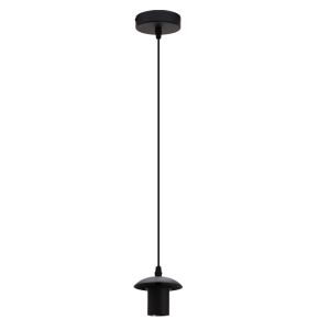 Suspension sans abat-jour noire en aluminium, Rika