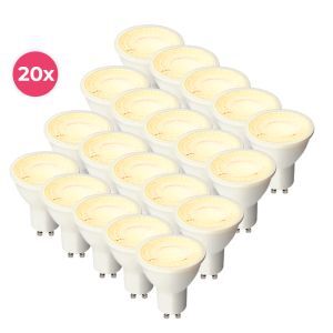 20-pack blanc Dimmable GU10 LED Antonie, 5w, blanc chaud