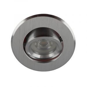 Mini spot encastrable argenté en aluminium, Bori