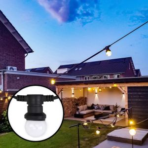 25m guirlande guinguette avec 25 ampoules transparantes