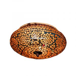 Lampe plafond orientale violette mosaïque, Mimoun