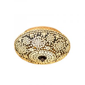 Lampe plafond orientale transparente mosaïque, Mimoun