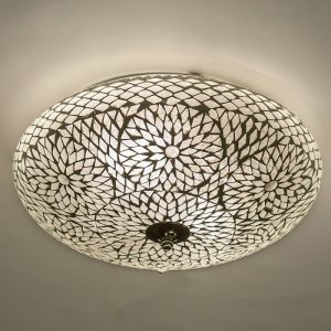 Lampe plafond orientale transparente mosaïque, Louay