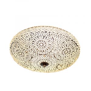 Lampe plafond orientale transparente mosaïque, Annas