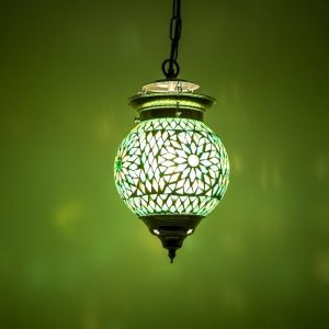 Suspension orientale verte mosaïque, Nisrin